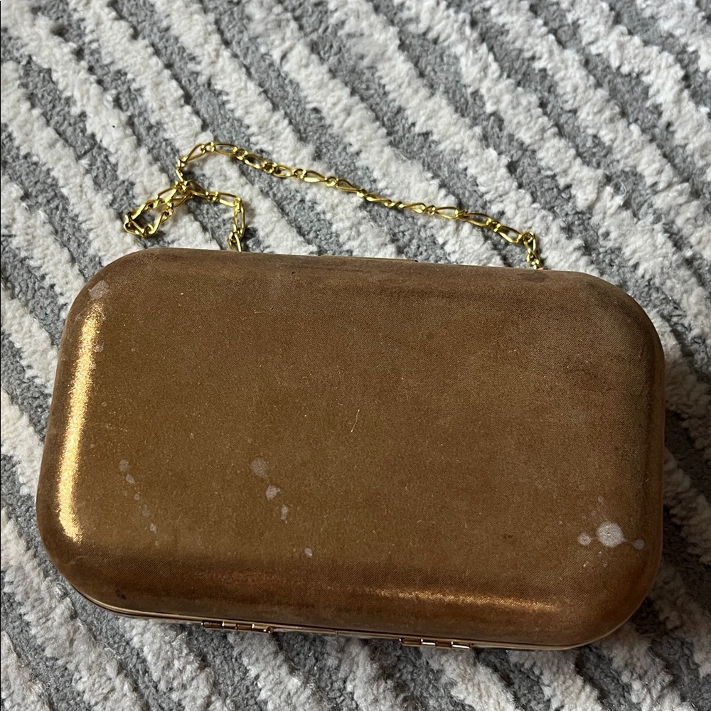 Banana Republic Gold Wristlet Clutch